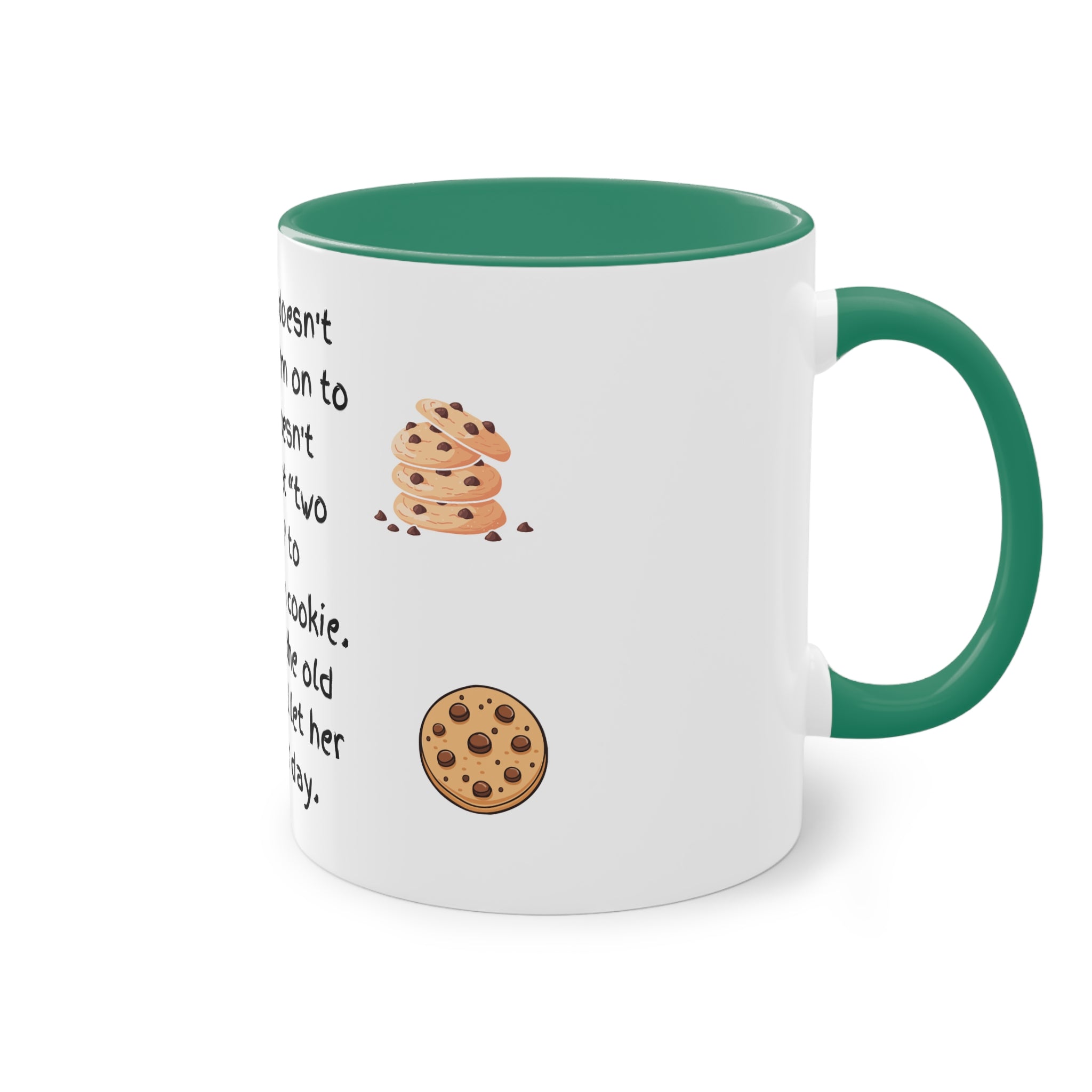 Funny Grandma Cookie Quote Mug – Two-Tone 11oz Coffee Cup