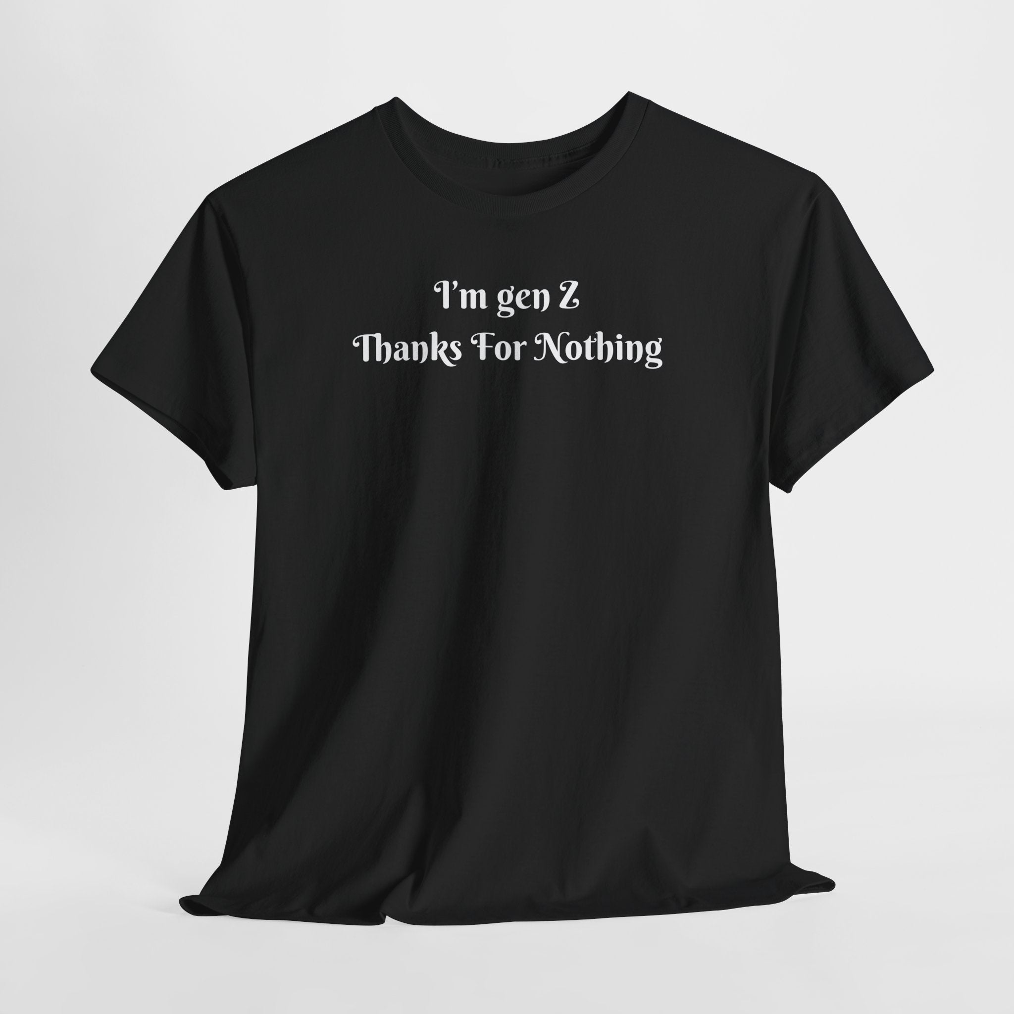 Gen Z 'Thanks For Nothing' Graphic Tee - Funny Retro Statement T-Shirt