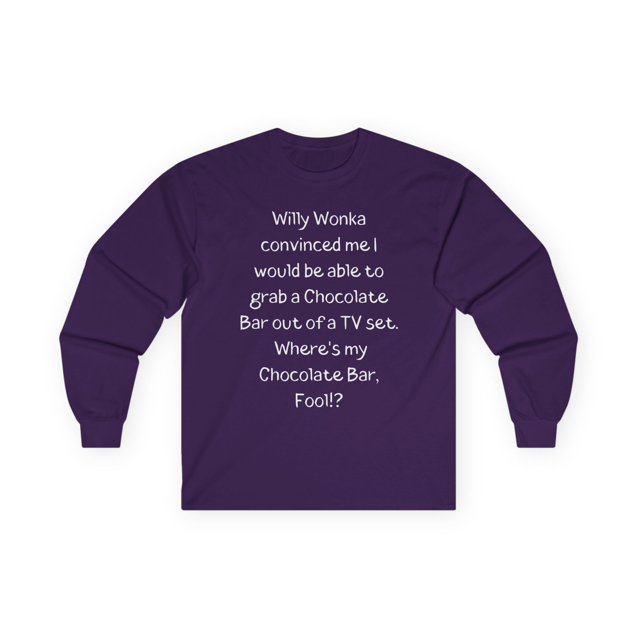 Willy Wonka "Grab a Chocolate Bar" Long Sleeve Tee