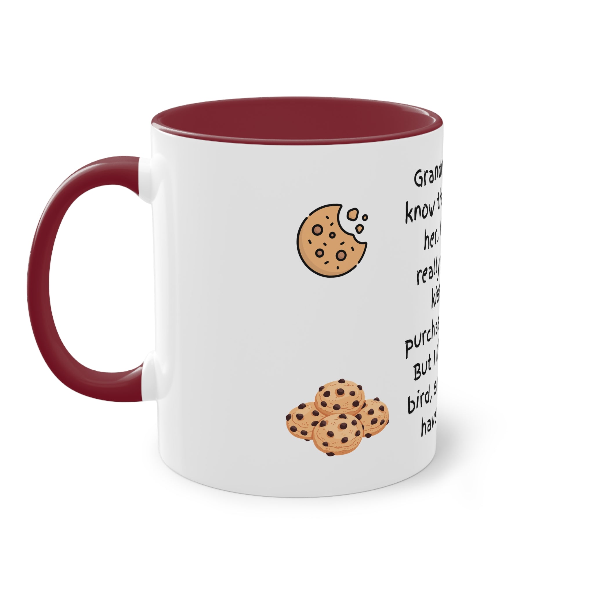 Funny Grandma Cookie Quote Mug – Two-Tone 11oz Coffee Cup