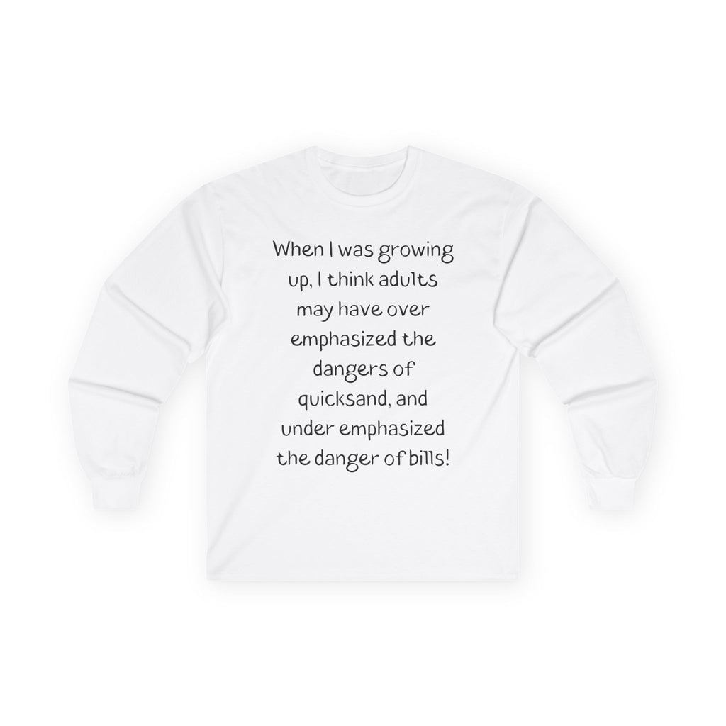 Funny Quicksand vs Bills Long Sleeve Tee — Humorous Quote Cotton Shirt