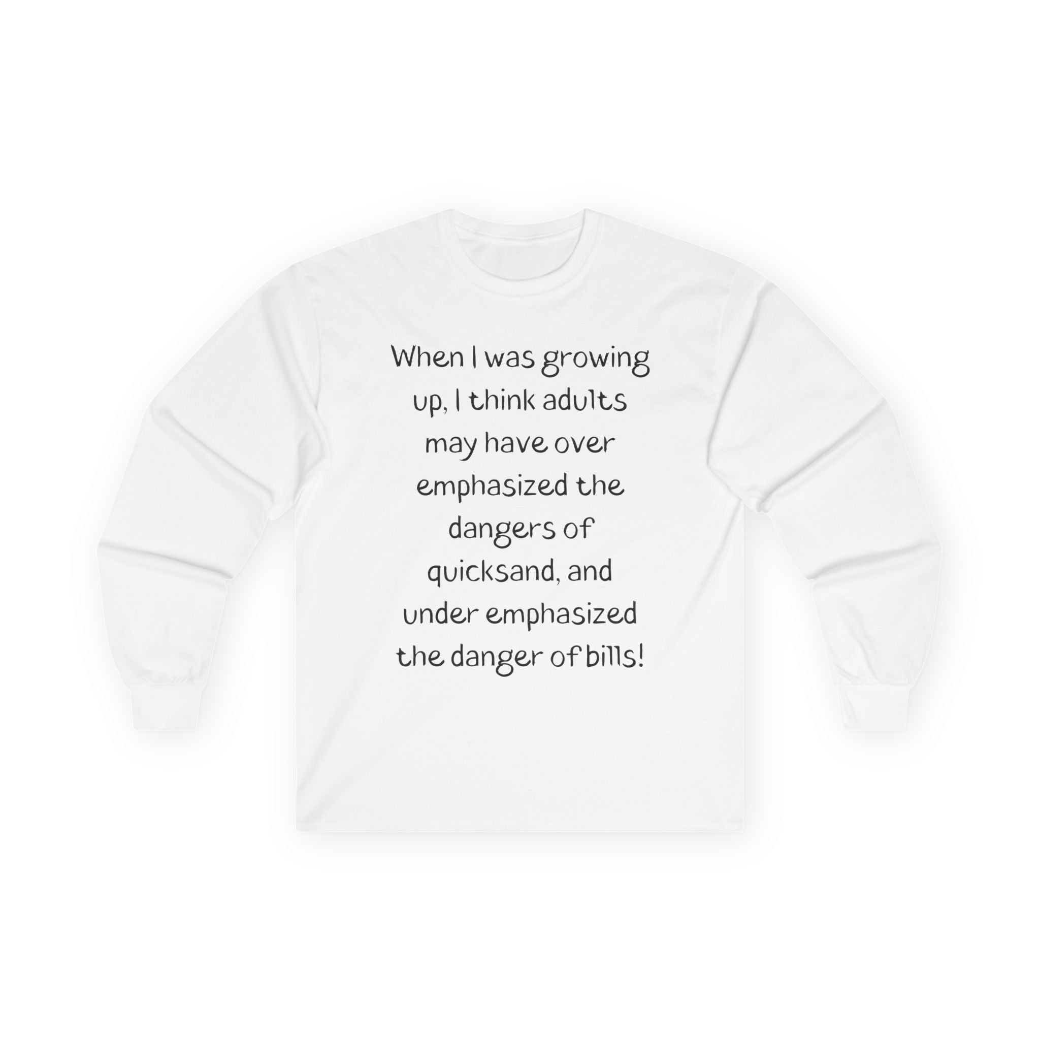 Funny Quicksand vs Bills Long Sleeve Tee — Humorous Quote Cotton Shirt