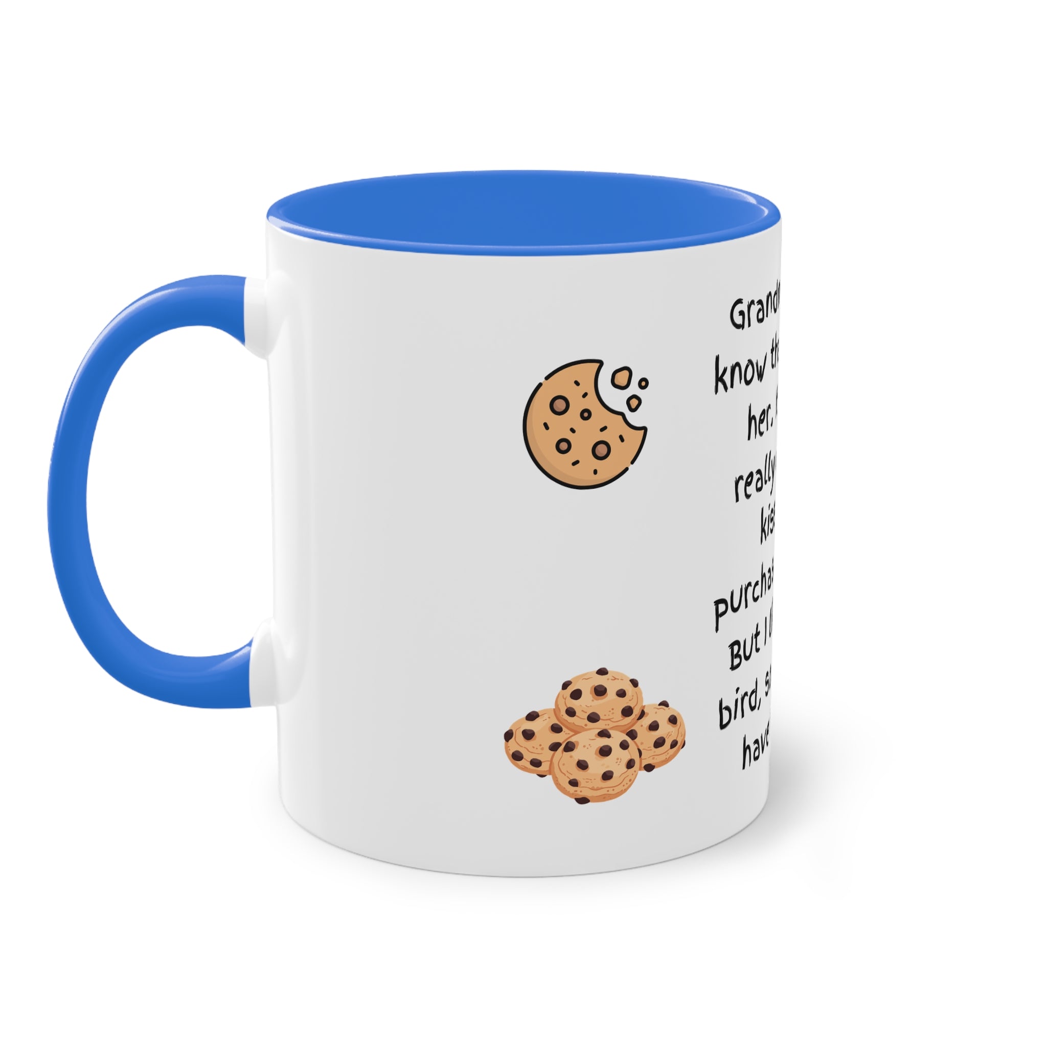 Funny Grandma Cookie Quote Mug – Two-Tone 11oz Coffee Cup