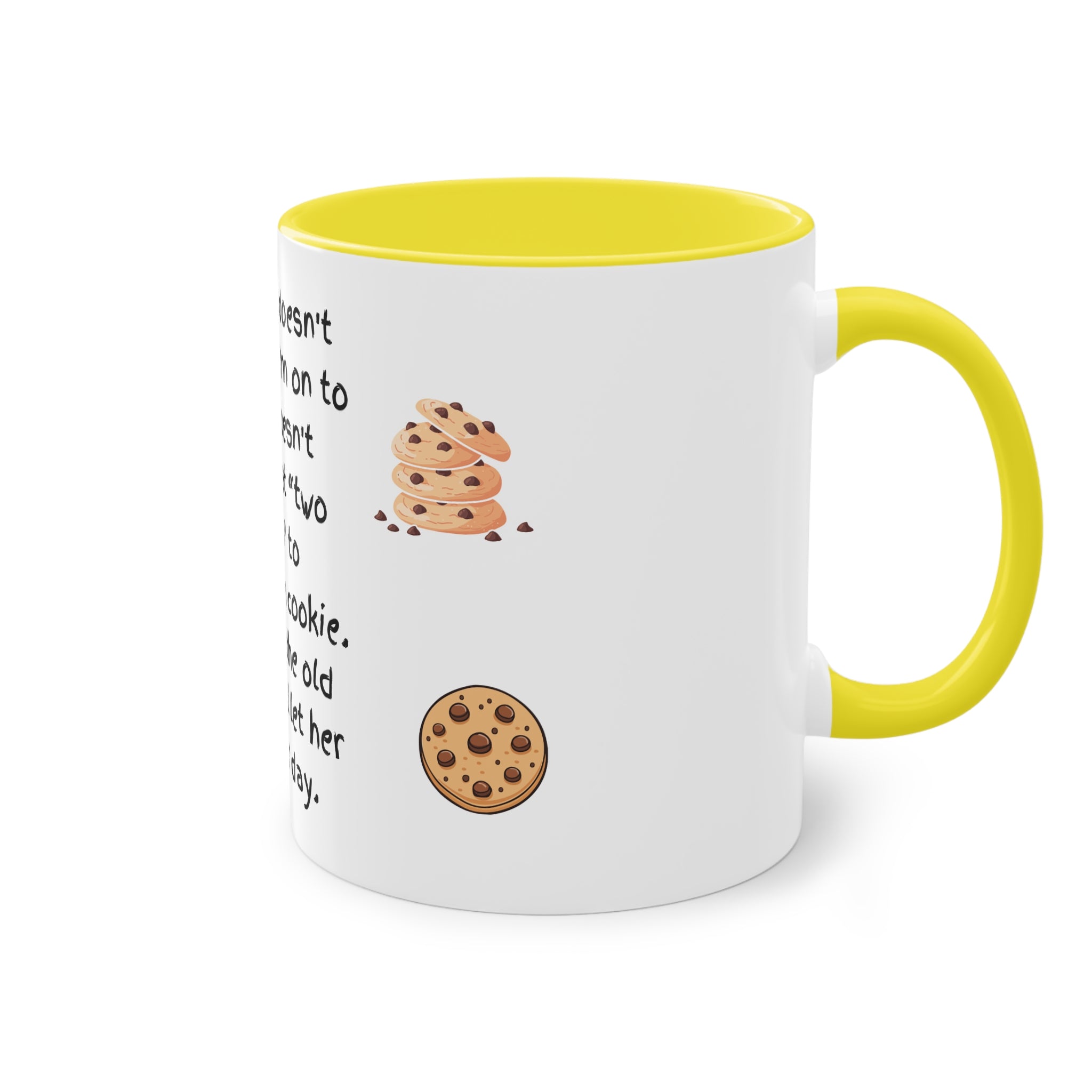 Funny Grandma Cookie Quote Mug – Two-Tone 11oz Coffee Cup
