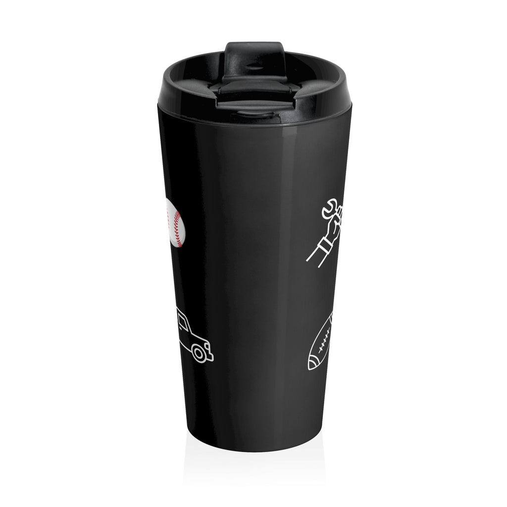 Grandpa Memories Stainless Steel Travel Mug — 'He Smells Like Motor Oil' Funny Grandpa Gift