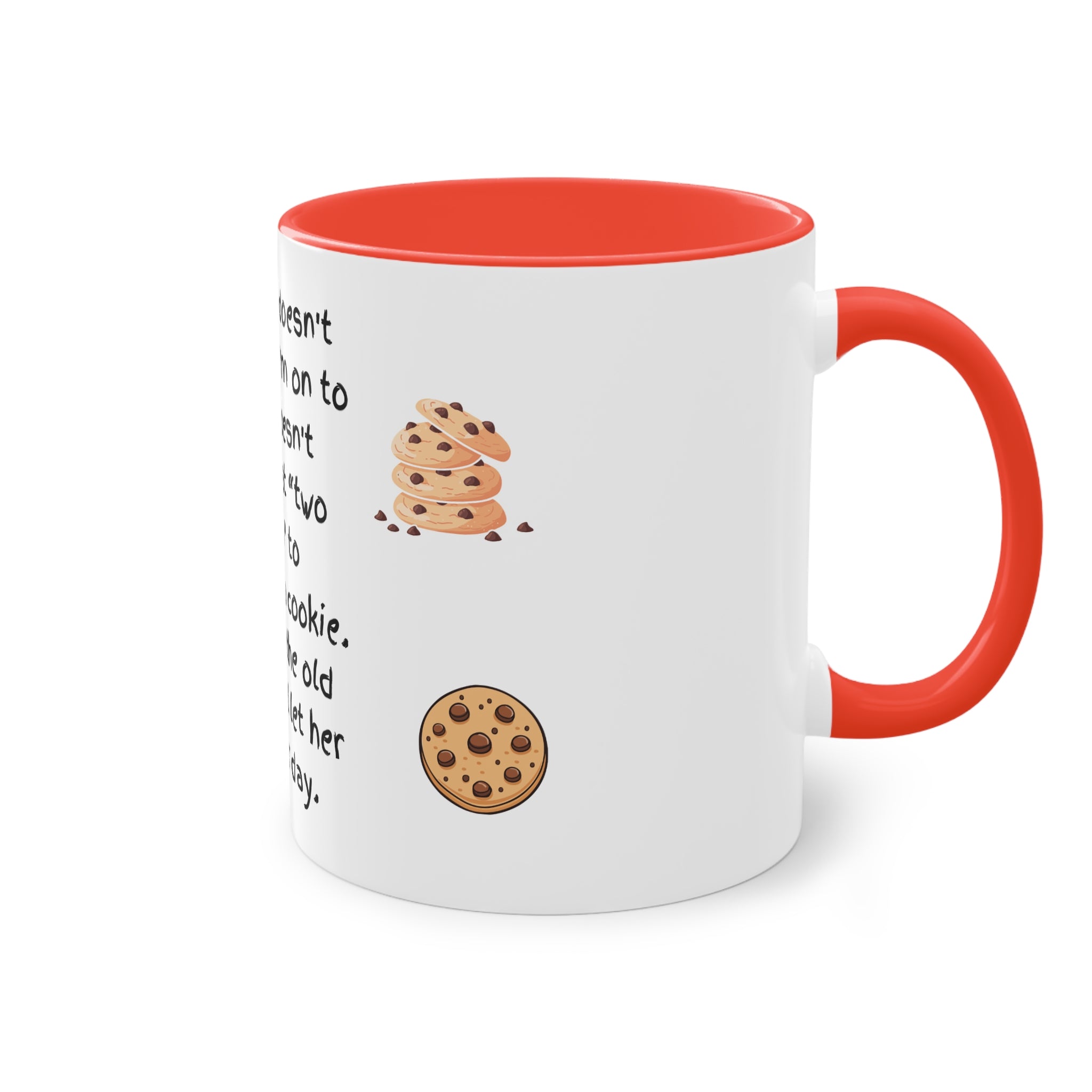 Funny Grandma Cookie Quote Mug – Two-Tone 11oz Coffee Cup