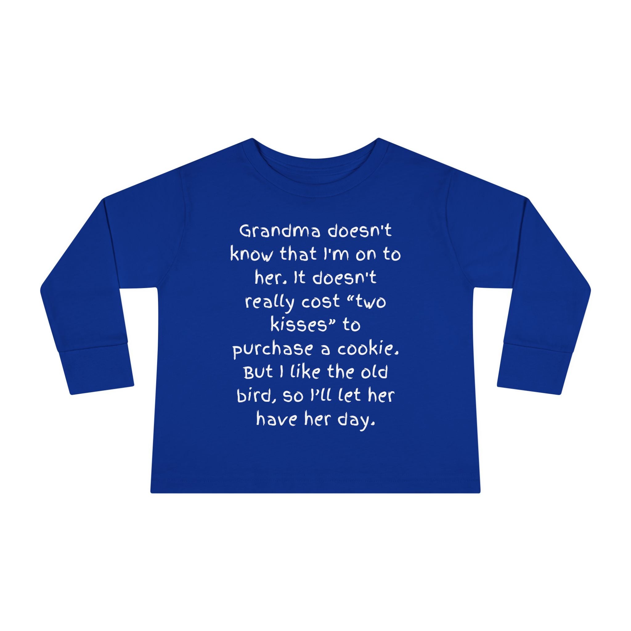 Toddler Long Sleeve Tee — "Grandma Doesn’t Know" Cute Quote Kids Shirt
