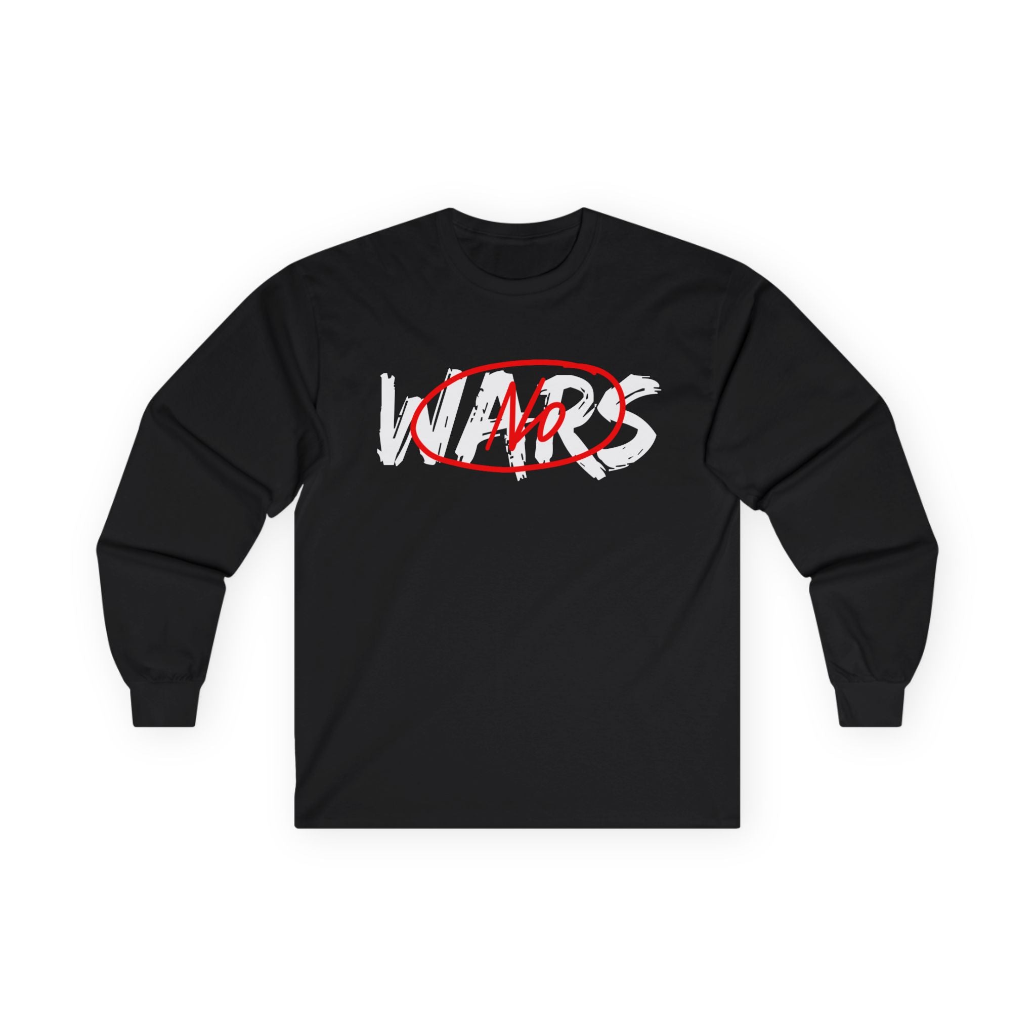 No Wars No Blood Money Long Sleeve Tee | Anti-War Protest Graphic