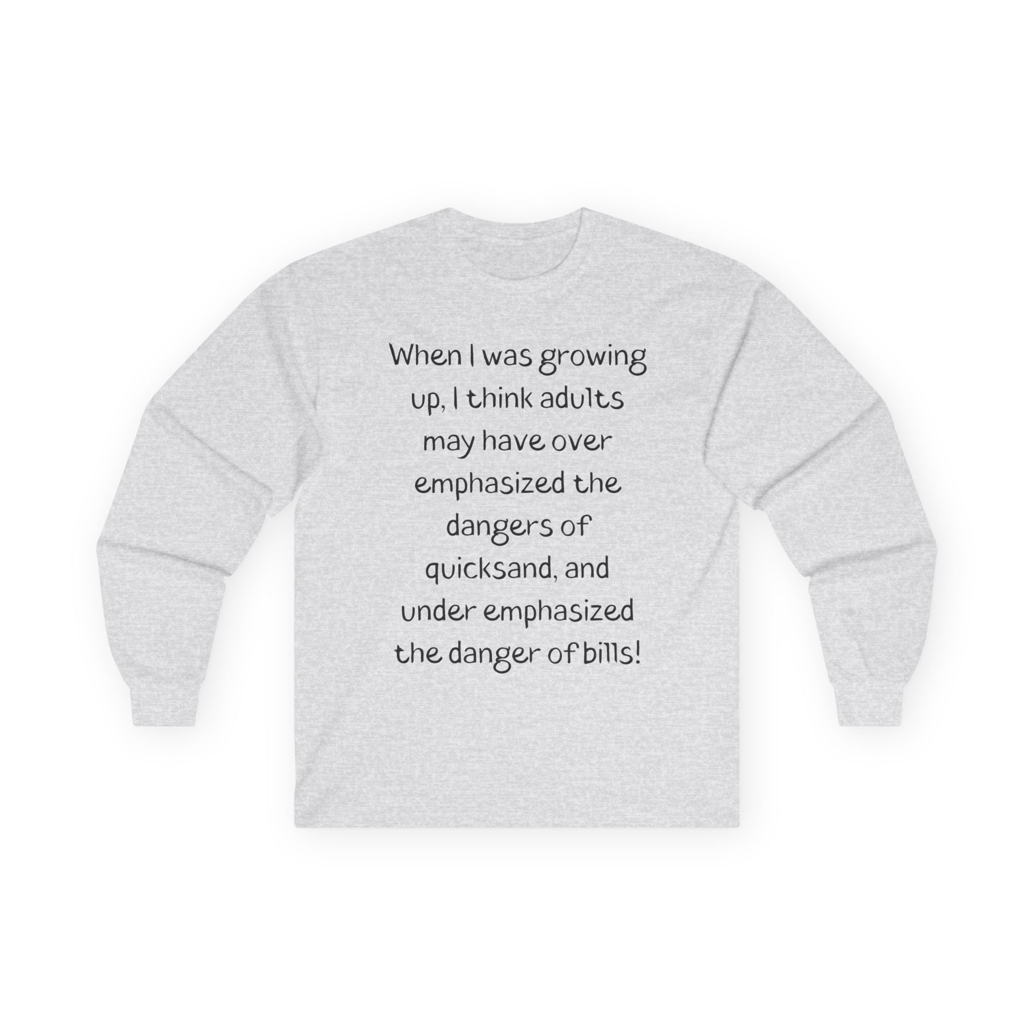 Funny Quicksand vs Bills Long Sleeve Tee — Humorous Quote Cotton Shirt