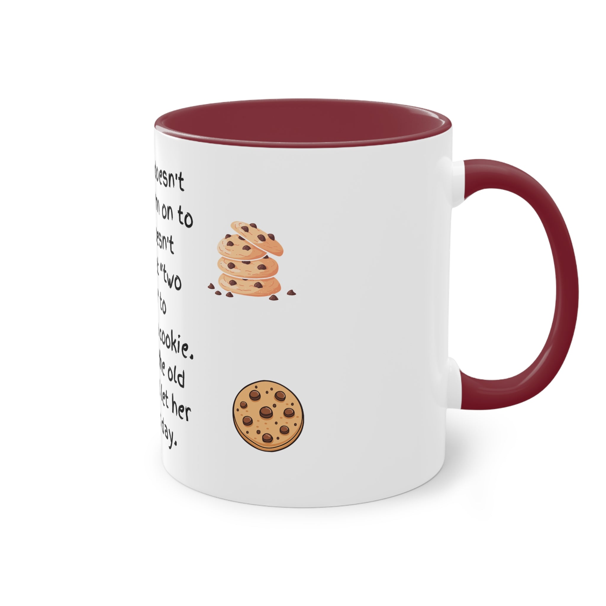 Funny Grandma Cookie Quote Mug – Two-Tone 11oz Coffee Cup