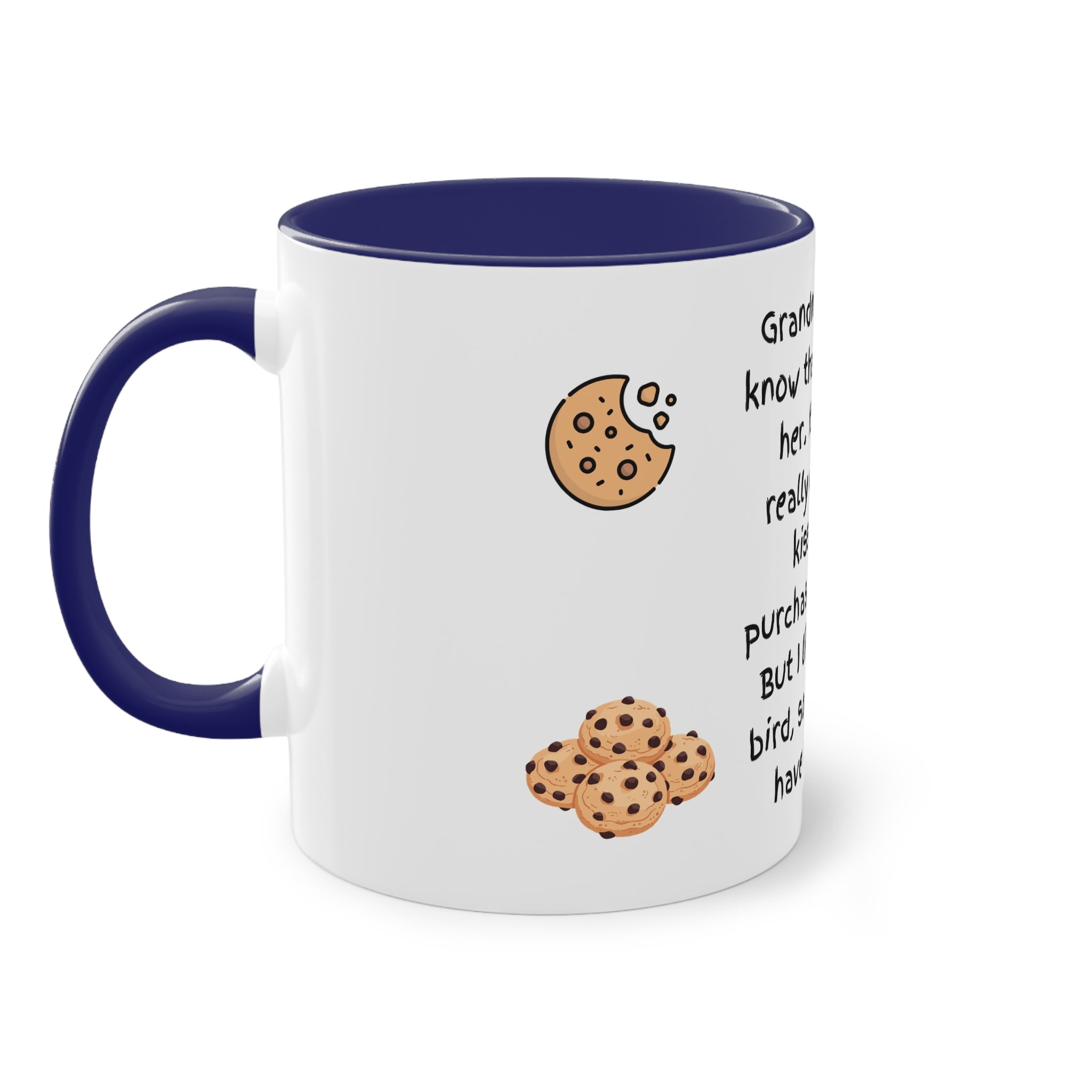 Funny Grandma Cookie Quote Mug – Two-Tone 11oz Coffee Cup