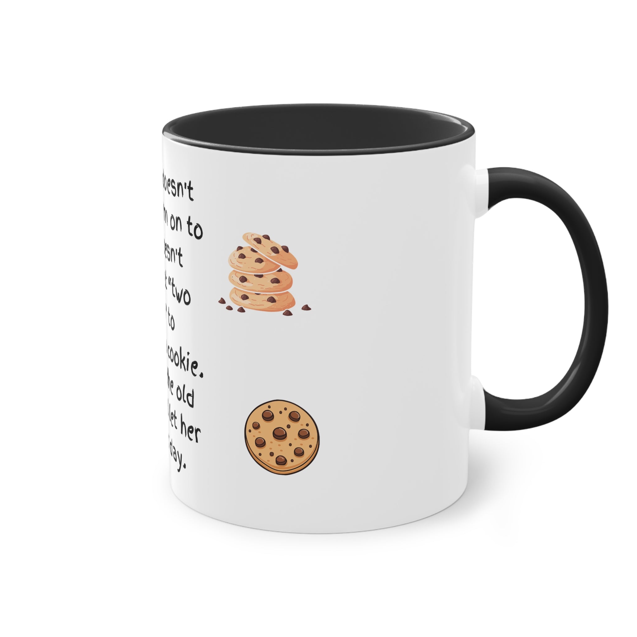 Funny Grandma Cookie Quote Mug – Two-Tone 11oz Coffee Cup