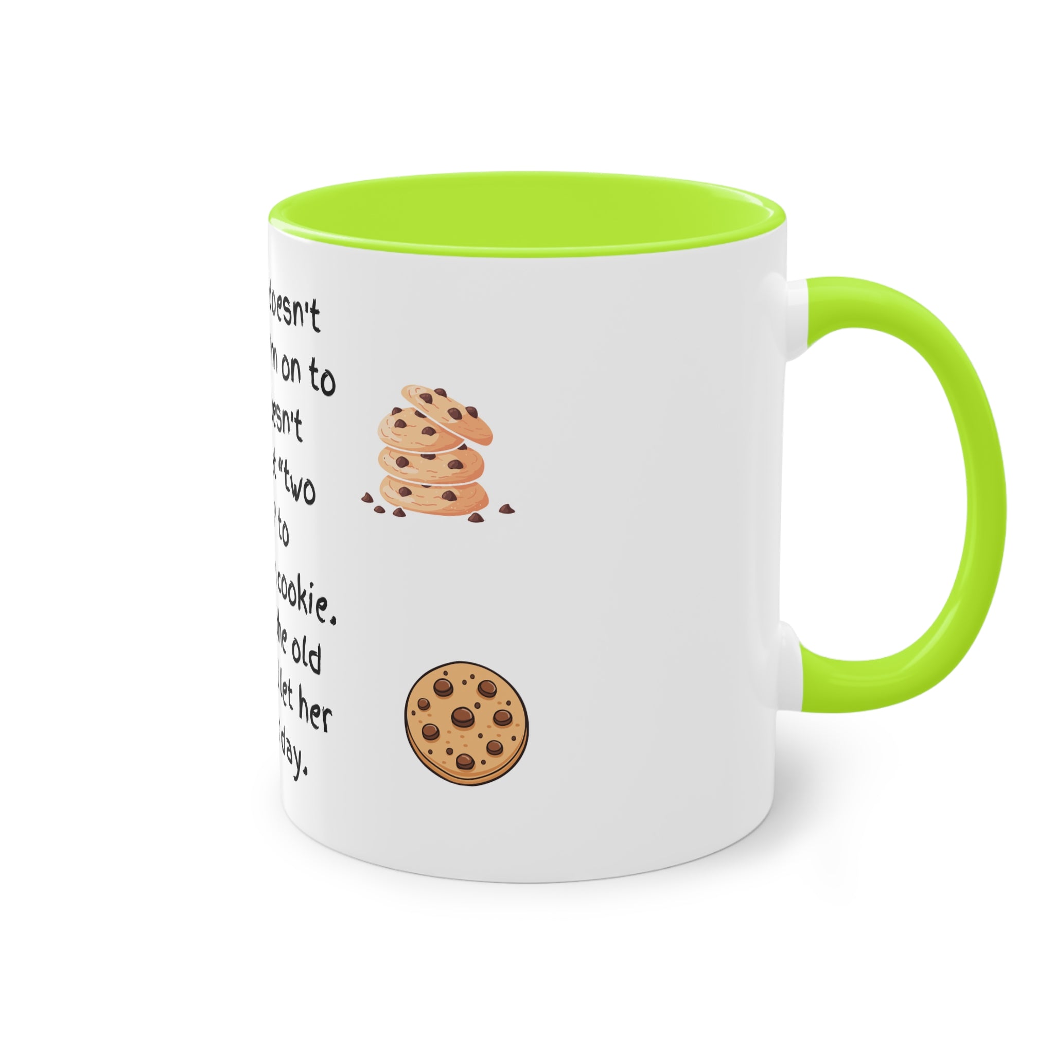 Funny Grandma Cookie Quote Mug – Two-Tone 11oz Coffee Cup