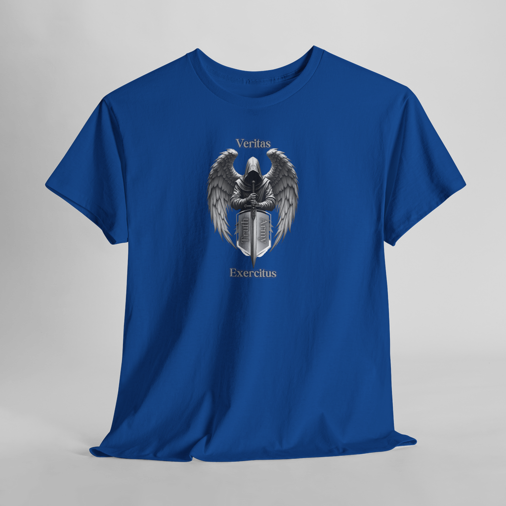 Guardian Angel Shield T‑Shirt  Veritas Exercitus Winged Crest Tee