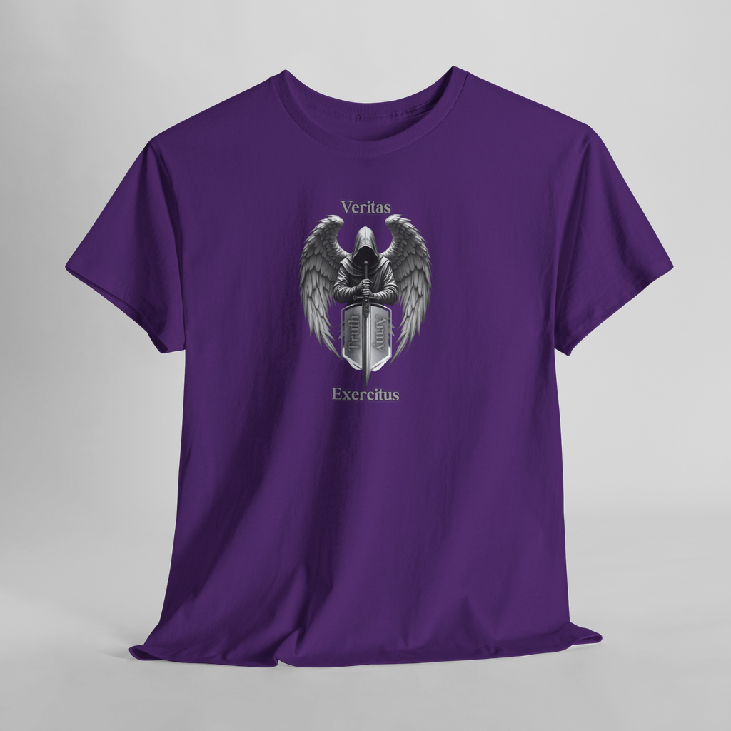 Guardian Angel Shield T‑Shirt  Veritas Exercitus Winged Crest Tee