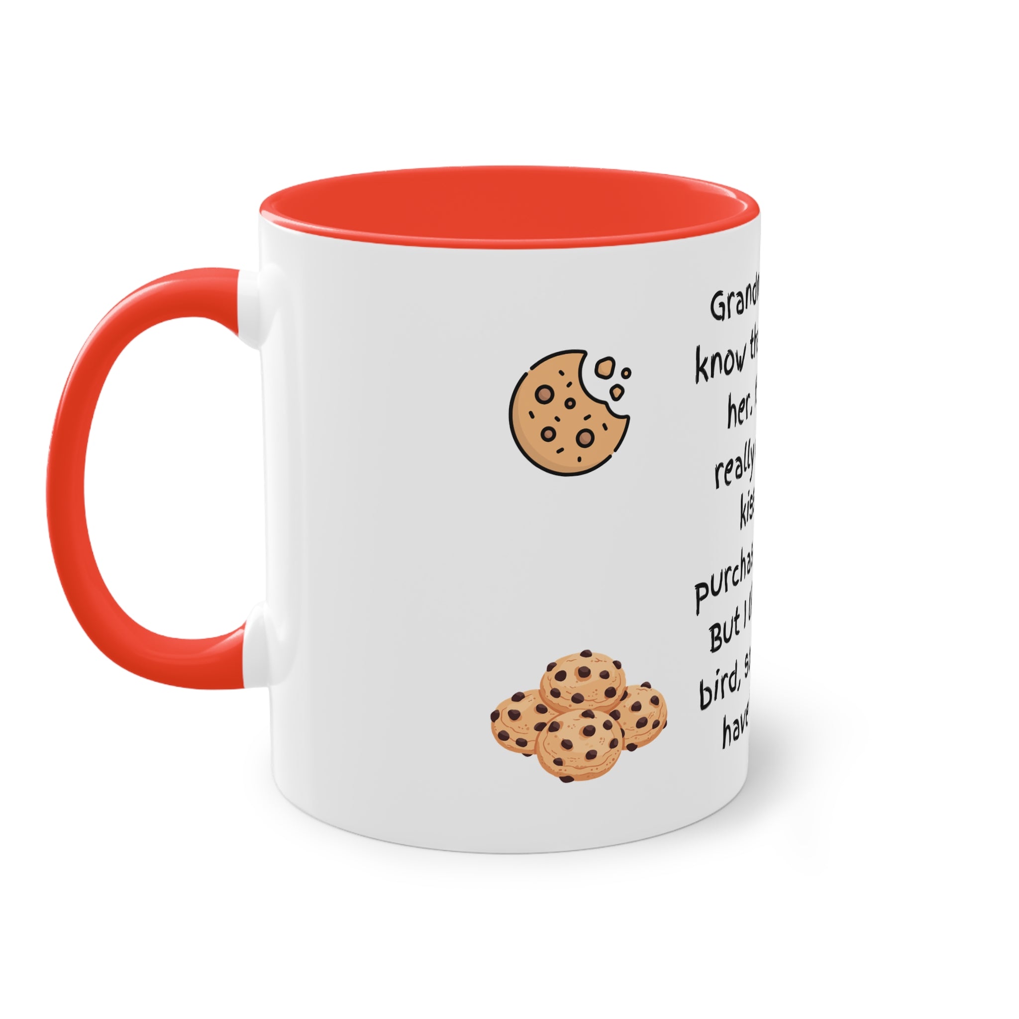Funny Grandma Cookie Quote Mug – Two-Tone 11oz Coffee Cup