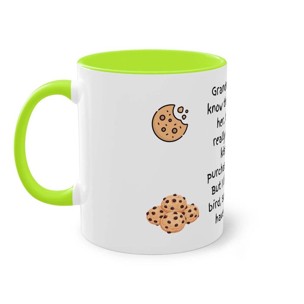Funny Grandma Cookie Quote Mug – Two-Tone 11oz Coffee Cup
