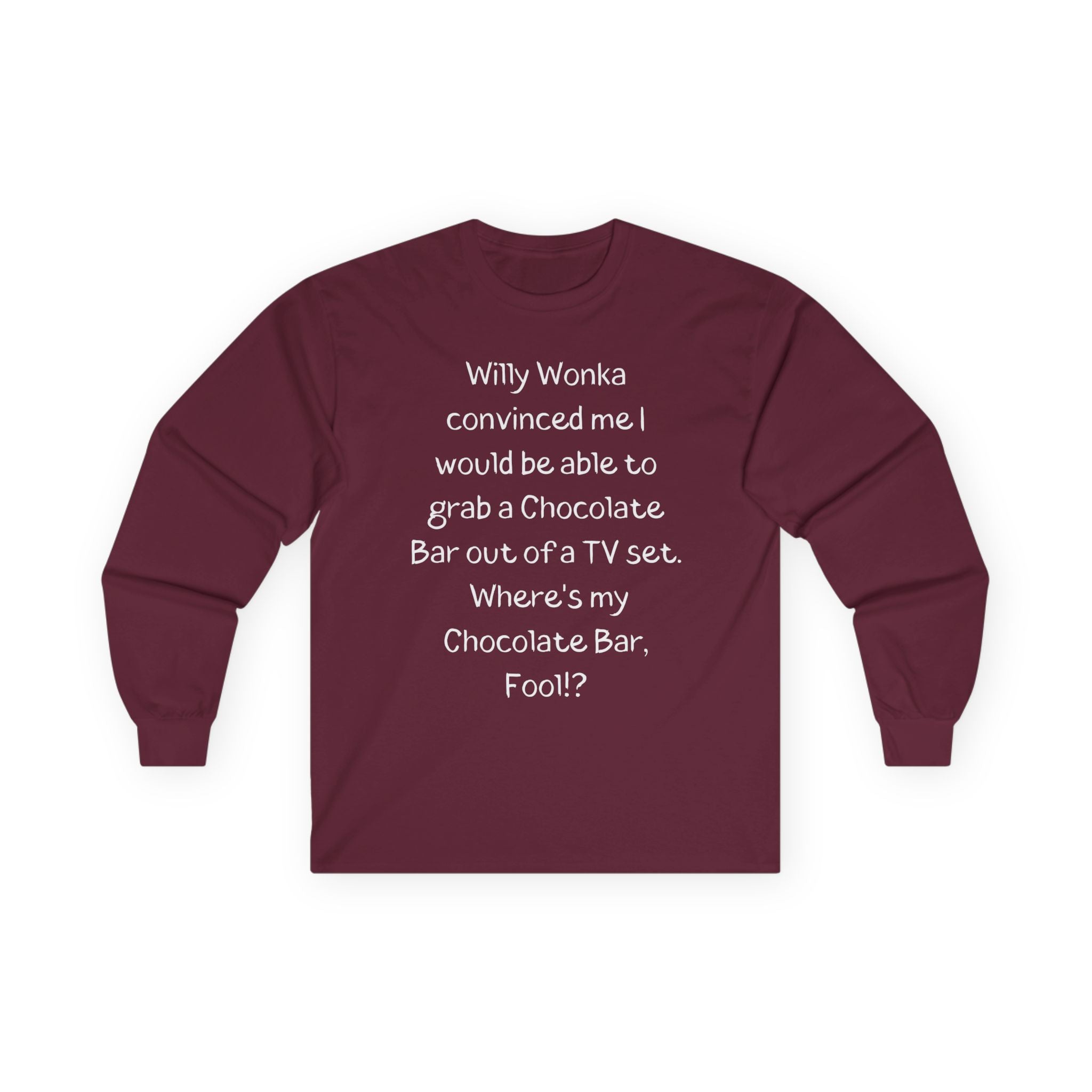 Willy Wonka "Grab a Chocolate Bar" Long Sleeve Tee