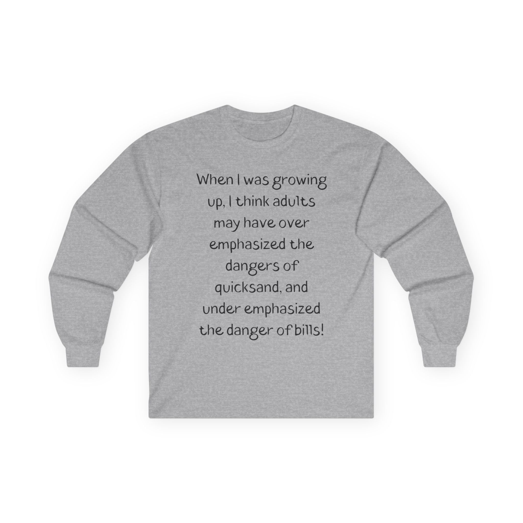 Funny Quicksand vs Bills Long Sleeve Tee — Humorous Quote Cotton Shirt