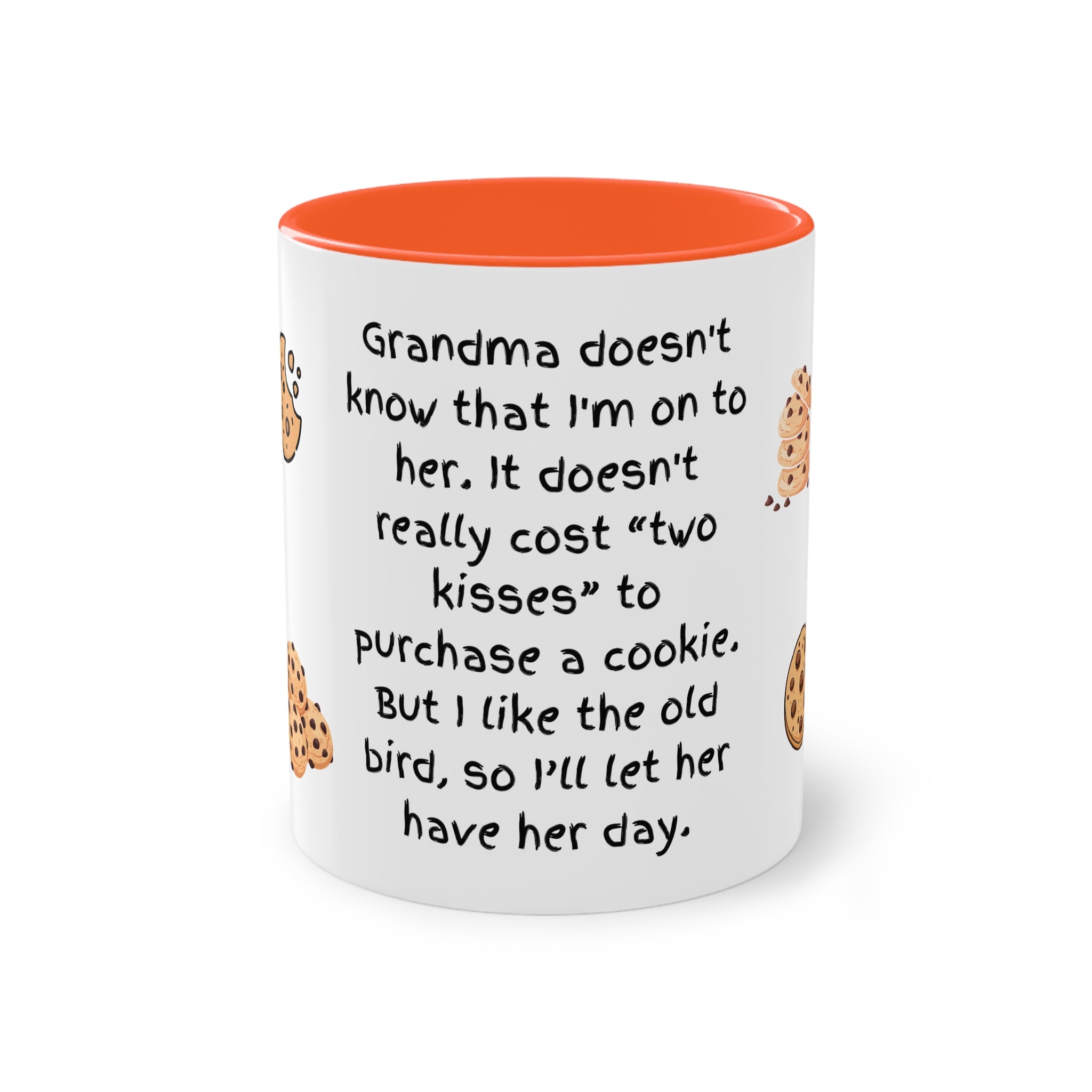Funny Grandma Cookie Quote Mug – Two-Tone 11oz Coffee Cup