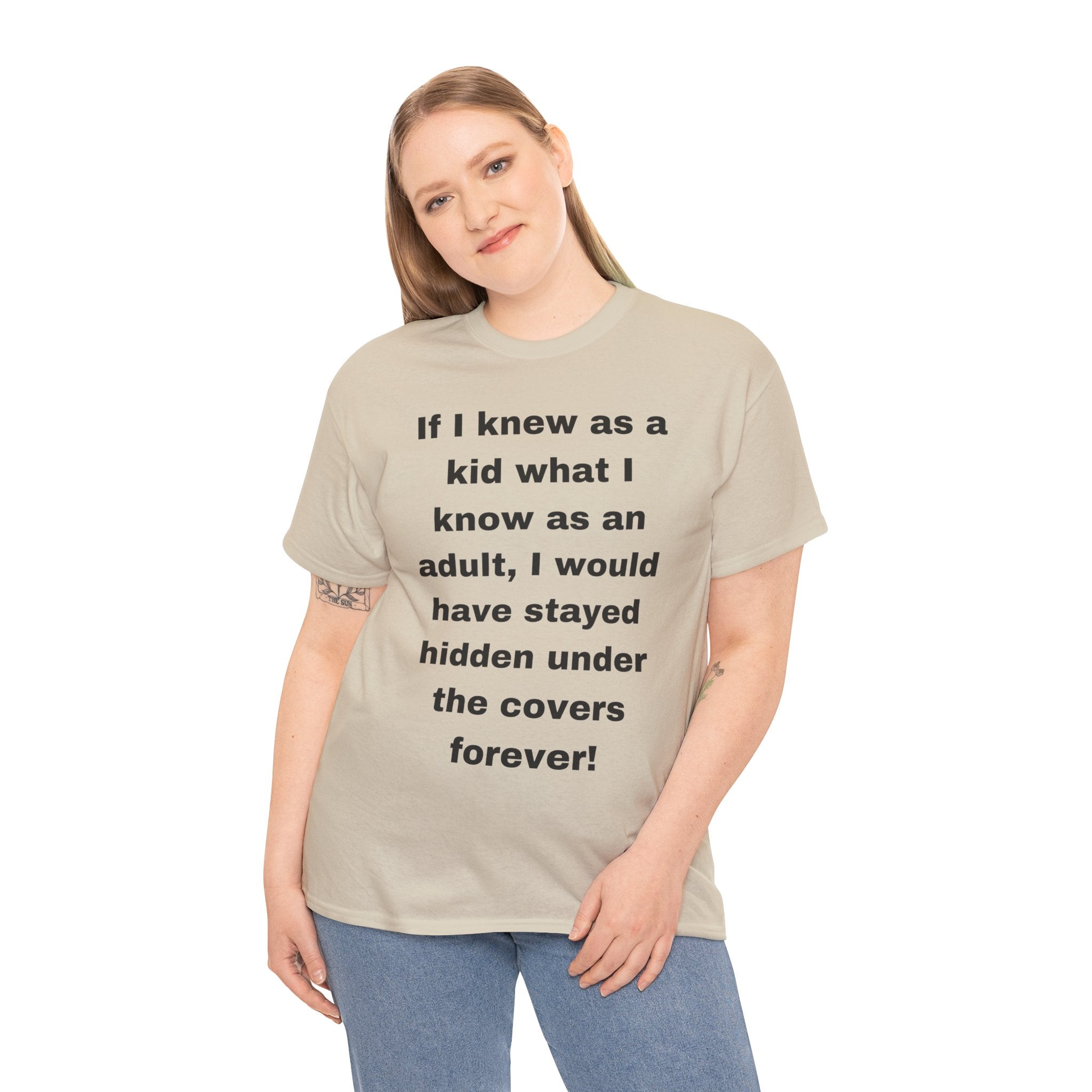 If I Knew as a Kid Tee — Funny Nostalgic Quote T-Shirt