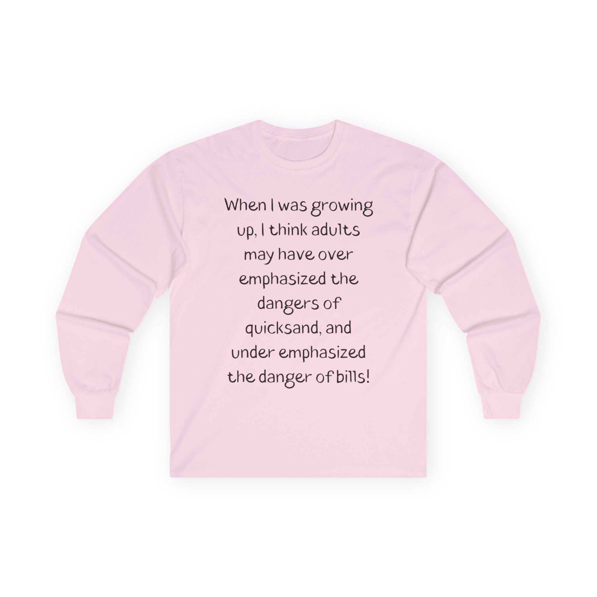 Funny Quicksand vs Bills Long Sleeve Tee — Humorous Quote Cotton Shirt