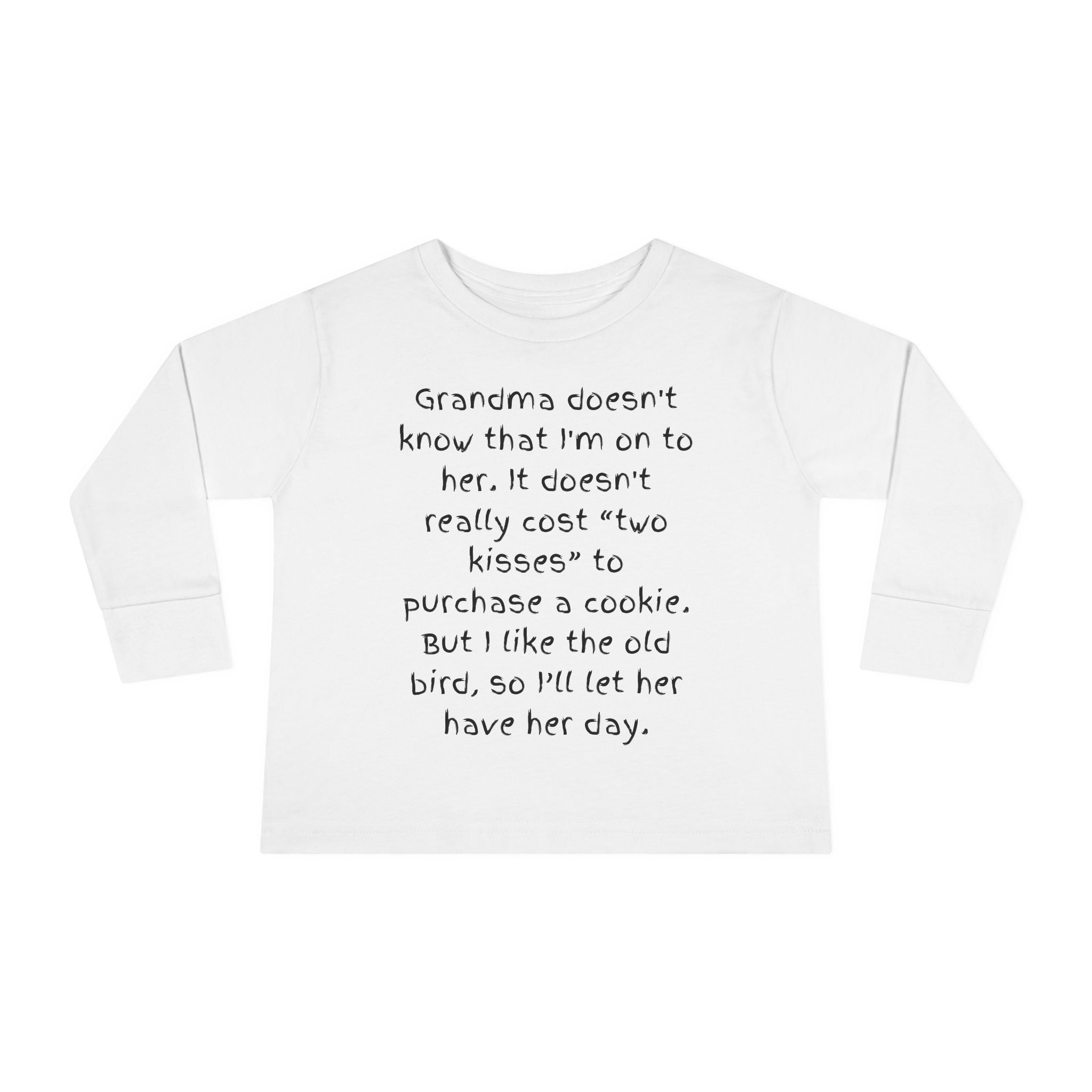 Toddler Long Sleeve Tee — "Grandma Doesn’t Know" Cute Quote Kids Shirt