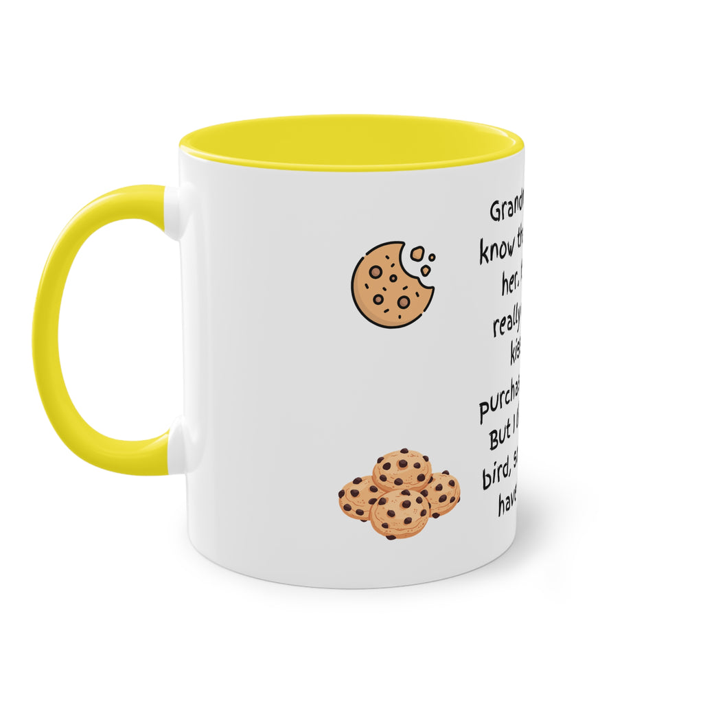 Funny Grandma Cookie Quote Mug – Two-Tone 11oz Coffee Cup
