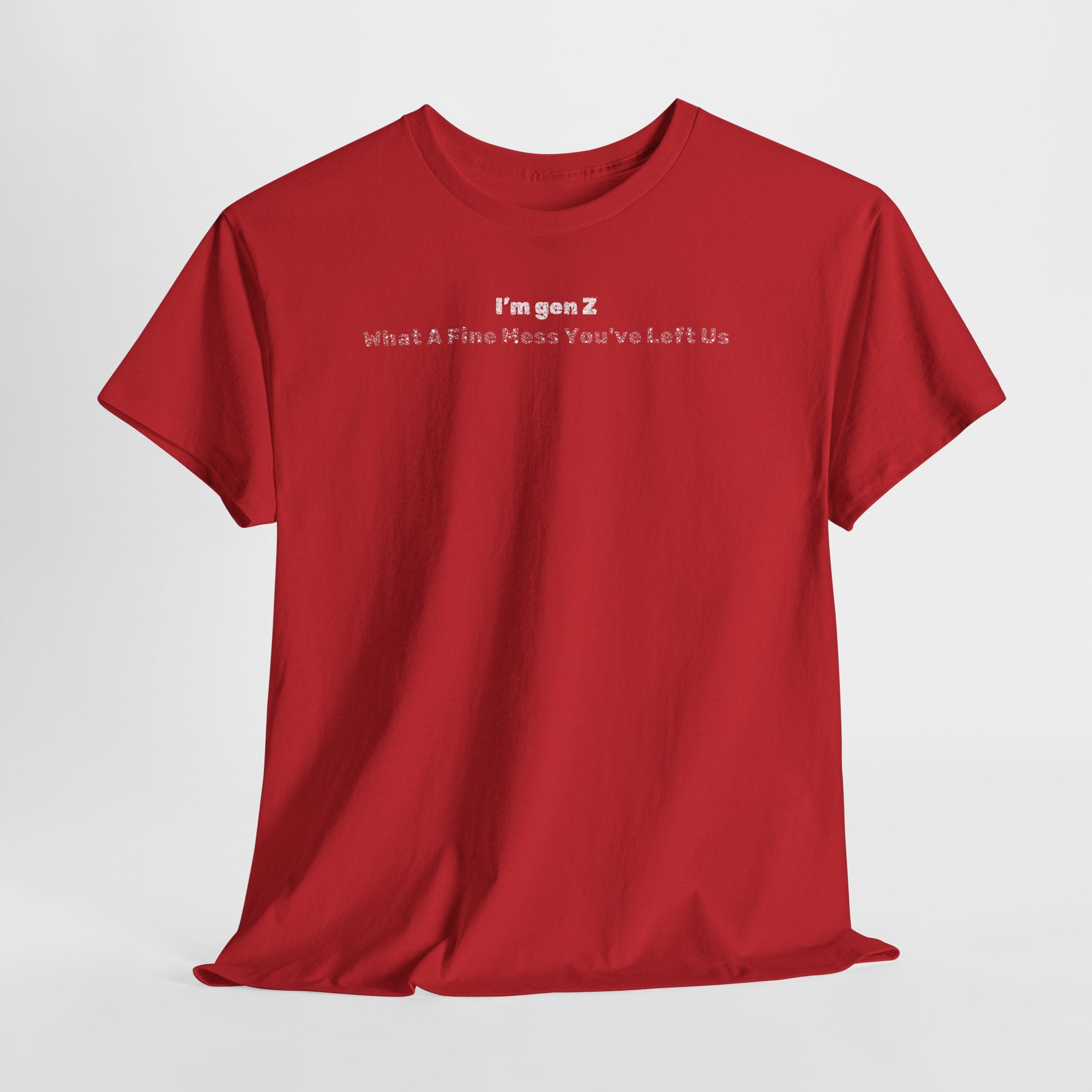 Gen Z Tee — "Thanks for leaving a mess" Minimalist Graphic Shirt