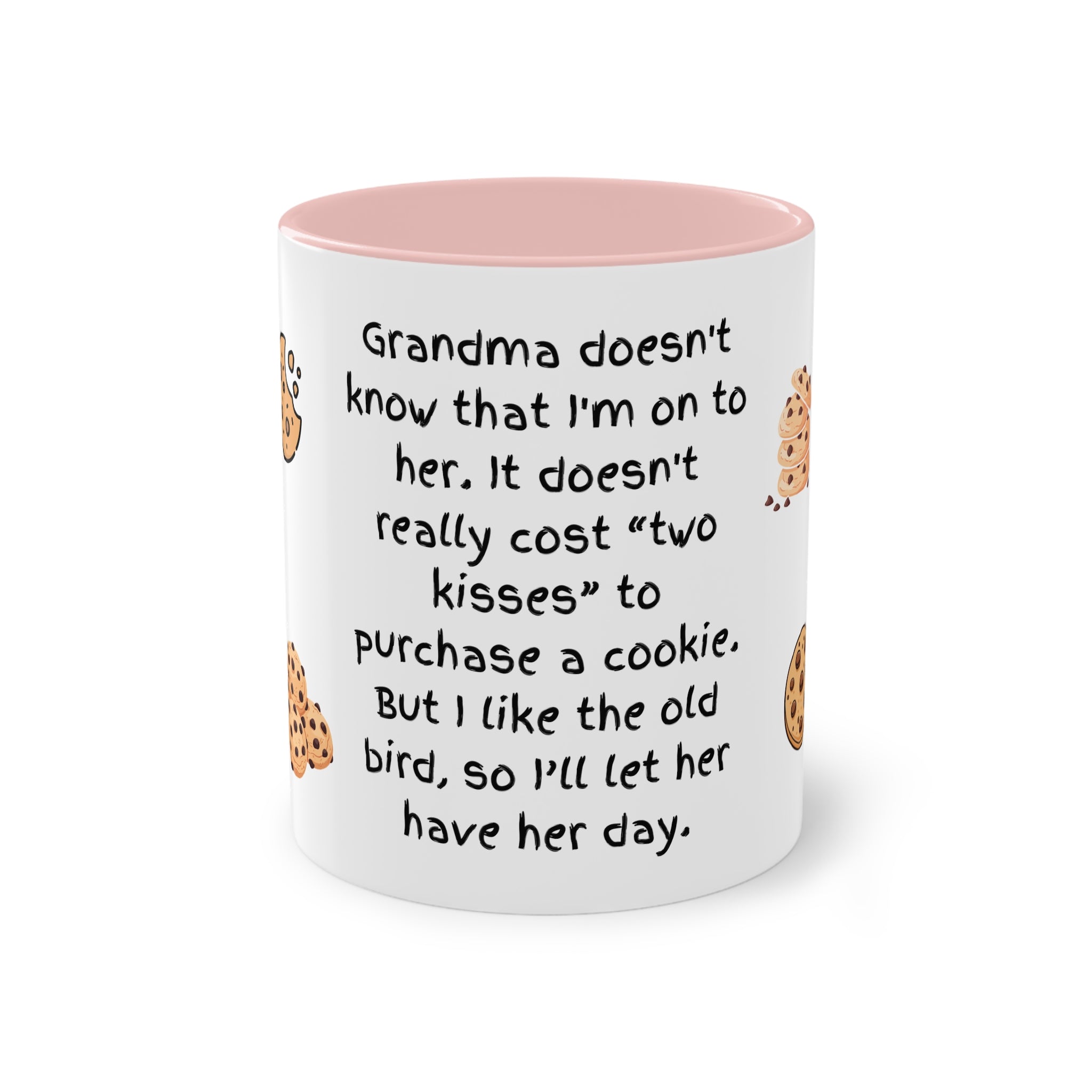 Funny Grandma Cookie Quote Mug – Two-Tone 11oz Coffee Cup