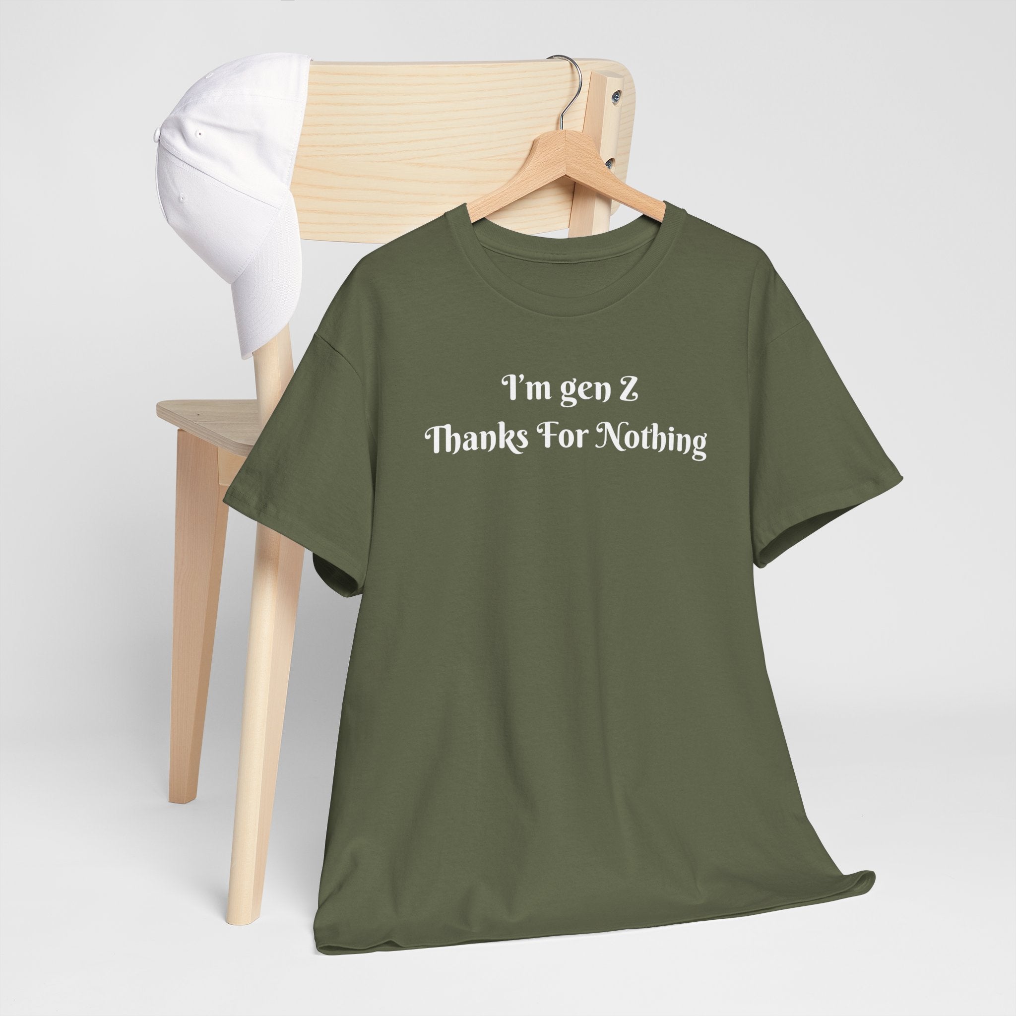 Gen Z 'Thanks For Nothing' Graphic Tee - Funny Retro Statement T-Shirt