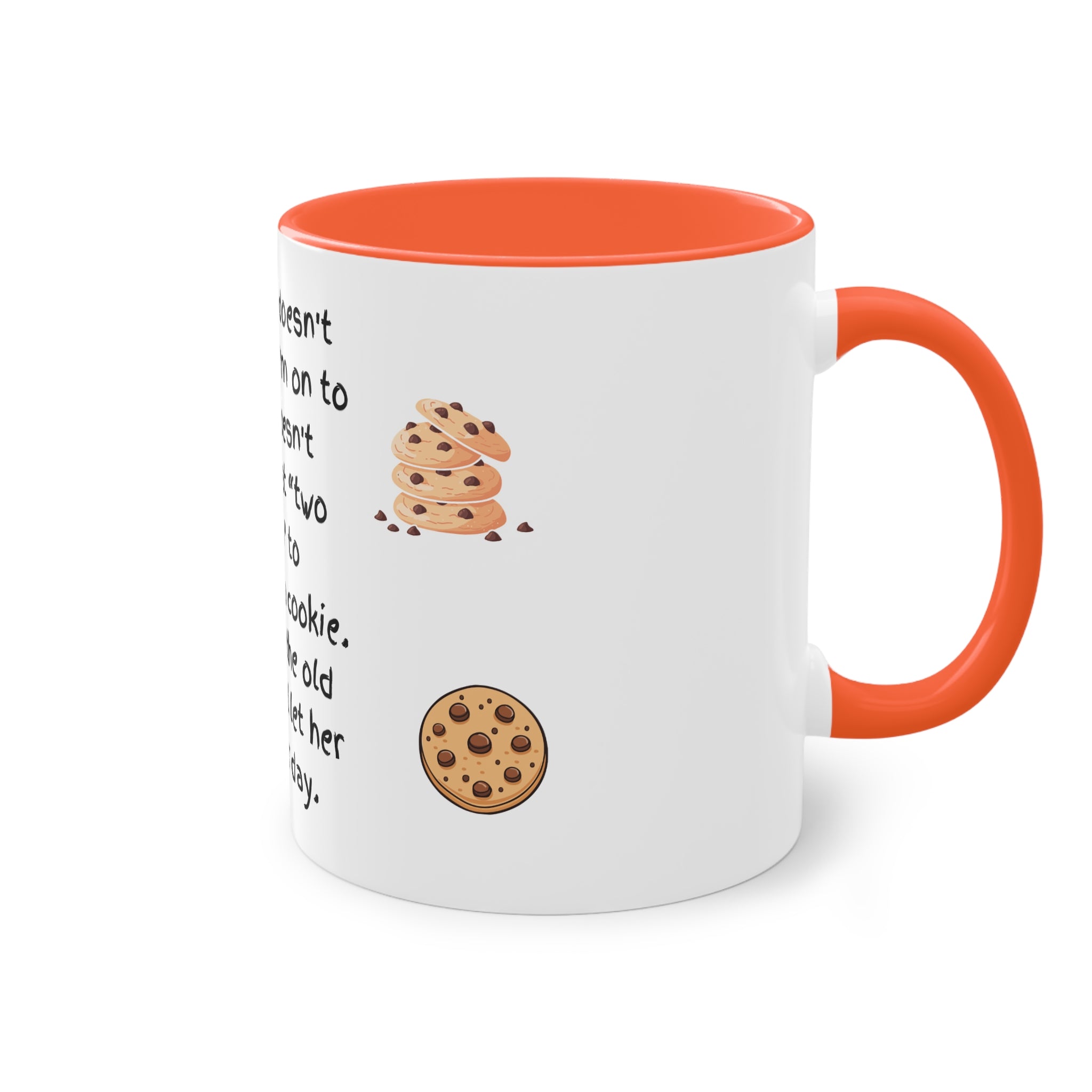 Funny Grandma Cookie Quote Mug – Two-Tone 11oz Coffee Cup