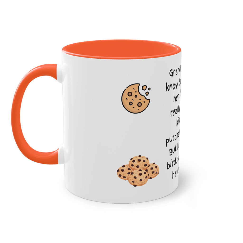 Funny Grandma Cookie Quote Mug – Two-Tone 11oz Coffee Cup