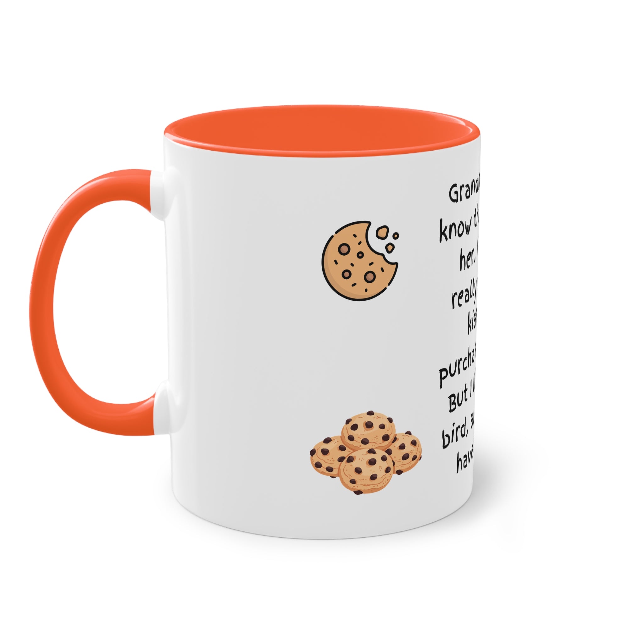 Funny Grandma Cookie Quote Mug – Two-Tone 11oz Coffee Cup