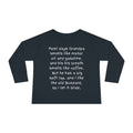 Toddler Tee — "Most days Grandpa smells like motor oil and gasoline..." Funny Grandparent Quote Long Sleeve