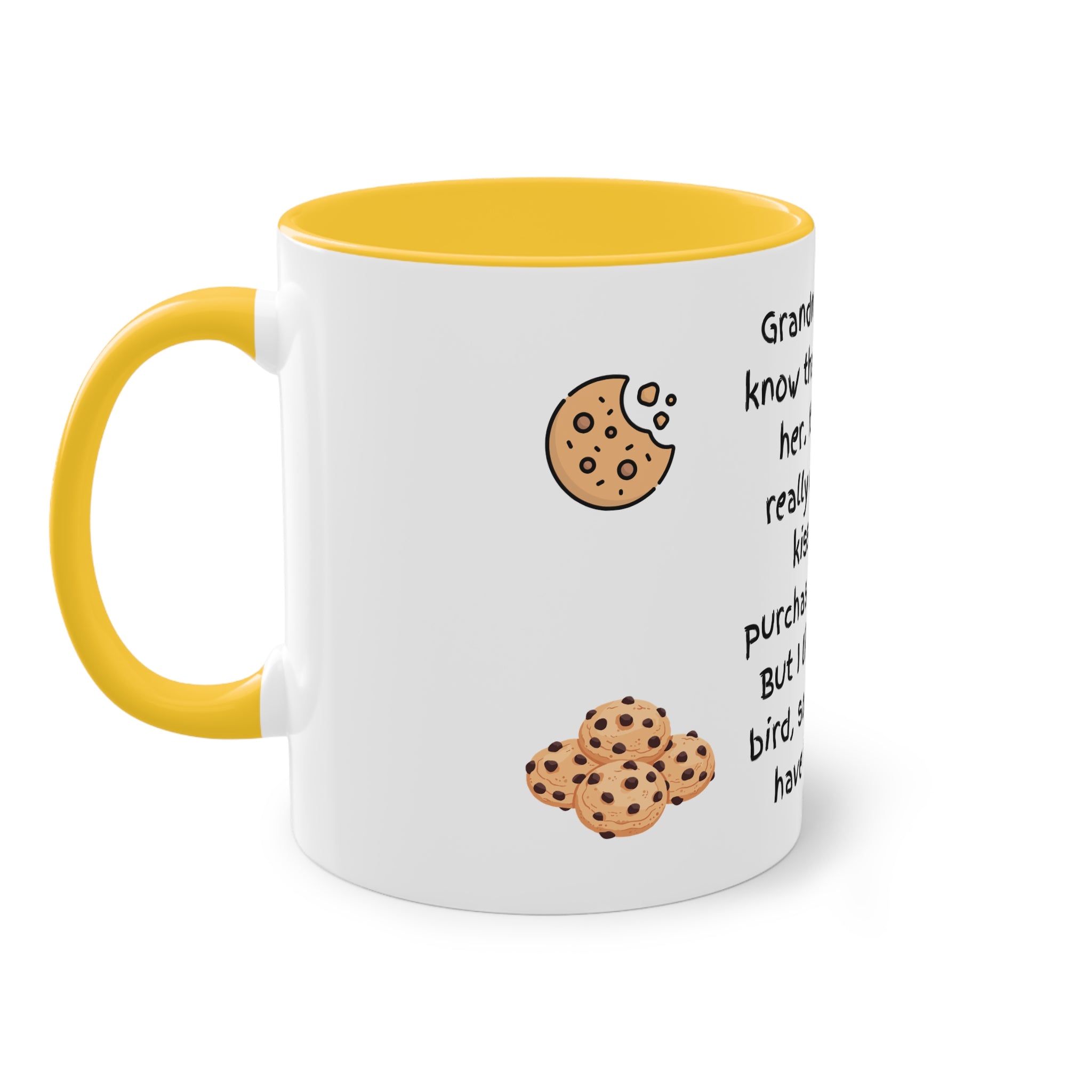 Funny Grandma Cookie Quote Mug – Two-Tone 11oz Coffee Cup